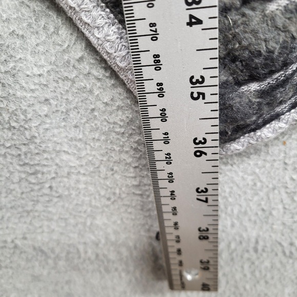 Lucky Brand Women‎ Sweater Medium Gray Aztec Open Front Duster - Picture 5 of 9